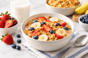 Calcium-fortified breakfast cereal
