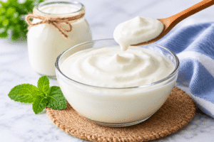 Bowl of yogurt with fruit